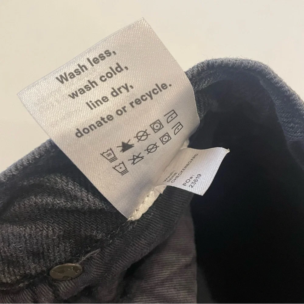 Cynthia Shadow Checker High Rise StraightJeans . Size 24 (US 0/00). Repaired.